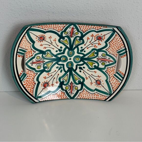 Safi Moroccan Pottery Signed Handmade Bowl Wall Decor - Picture 2 of 7